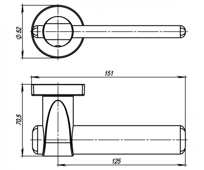 AJAX URB1 SN/CP-3 Мат никель/хром