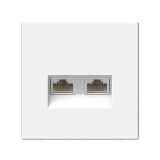 РОЗЕТКА двойная компьютерная RJ45+RJ45  