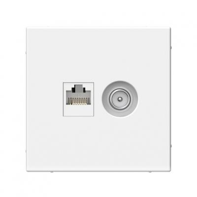 РОЗЕТКА двойная ТВ + компьютерная RJ45  