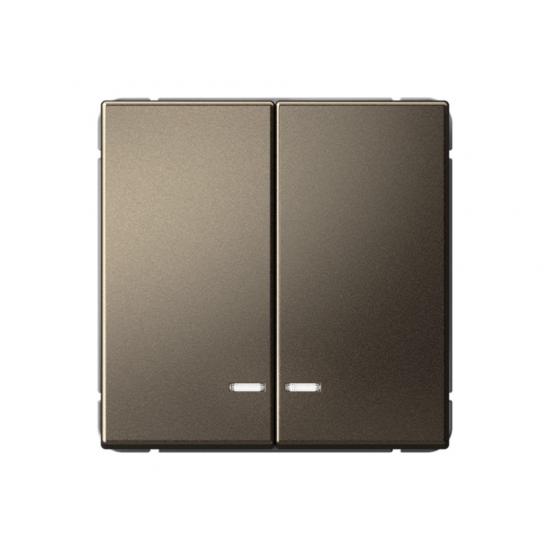 2-клавишный ВЫКЛЮЧАТЕЛЬ с подсветкой    Мокко