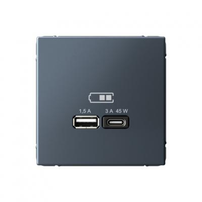  USB РОЗЕТКА A + тип-C 45Вт высокоскор.заряд.  