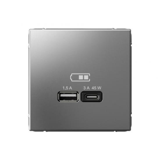  USB РОЗЕТКА A + тип-C 45Вт высокоскор.заряд.  
