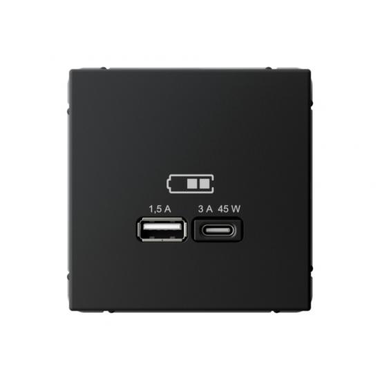  USB РОЗЕТКА A + тип-C 45Вт высокоскор.заряд.  