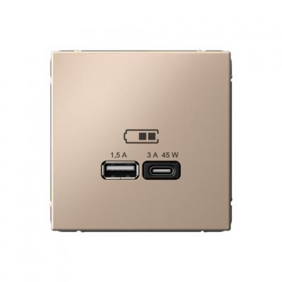  USB РОЗЕТКА A + тип-C 45Вт высокоскор.заряд.  