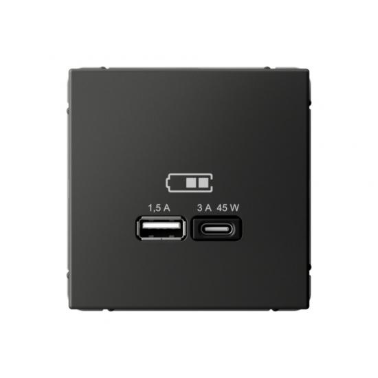  USB РОЗЕТКА A + тип-C 45Вт высокоскор.заряд.  