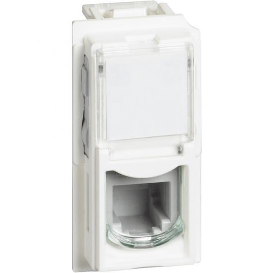 KW4258RJ11 - LIVING NOW. Розетка телефонная RJ11 1 модуль.Цвет Белый.