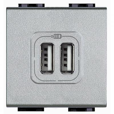 LL разъем д/зарядки 2хUSB алю