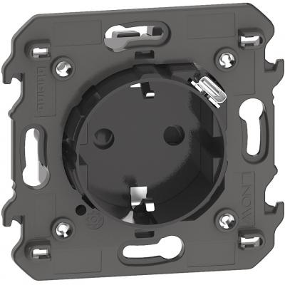 KG4141USB - LIVING NOW. Розетка комбинированная немецкого стандарта 2R+З со встроенным зарядным устройством USB C ~250В 16А/=5В 1.5А 2 модуля.Цвет Черный.