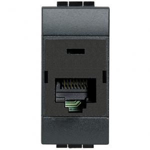 LivingLight Розетка RJ45, STP, cat6, IDC110, цвет антрацит