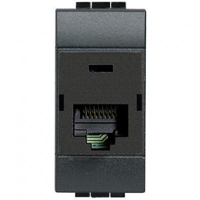 LivingLight Розетка RJ45, STP, cat6, IDC110, цвет антрацит