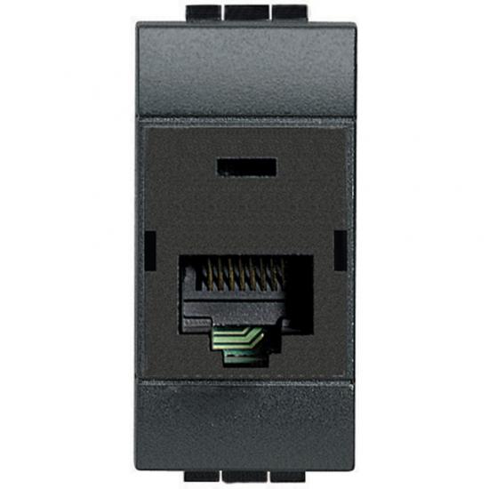 LivingLight Розетка RJ45, STP, cat6, IDC110, цвет антрацит