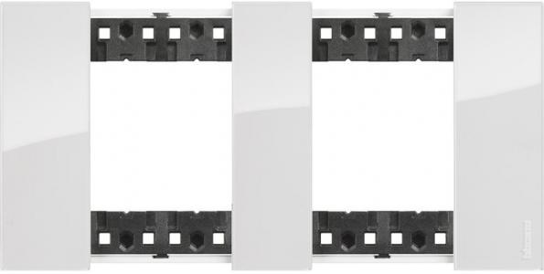 BTICINO KA4802M2DW - LIVING NOW. Декоративная рамка 2 поста (2+2 модуля).Цвет "Лед"