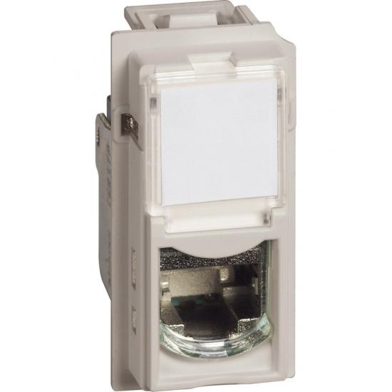LIVING NOW. Розетка компьютерная RJ45 cat6 UTP 1 модуль.Цвет Песочный.