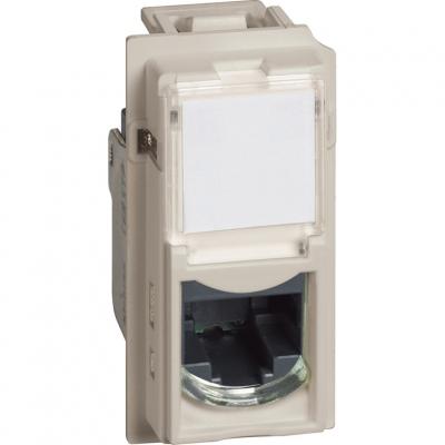 LIVING NOW. Розетка компьютерная RJ45 cat5e UTP 1 модуль.Цвет Песочный.