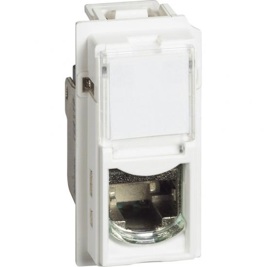 LIVING NOW. Розетка компьютерная RJ45 cat6 UTP 1 модуль.Цвет Белый.