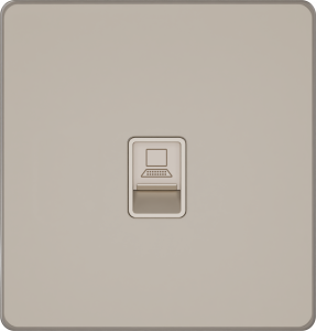 Розетка компьютерная одинарная System Electric Infinity RJ45 6A кат., песчаный берег FSE000586