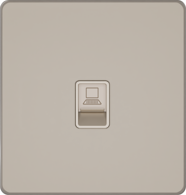 Розетка компьютерная одинарная System Electric Infinity RJ45 6A кат., песчаный берег FSE000586