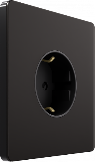 Розетка с заземлением со шторками System Electric Infinity 16А/250В, полярная ночь FSE001045