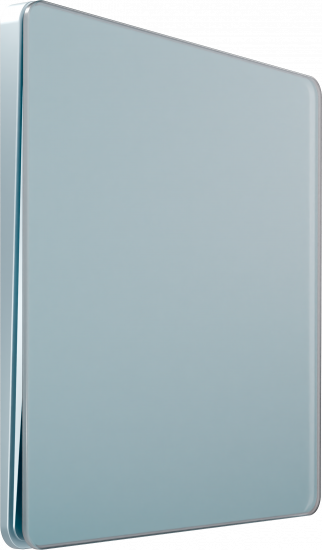 Выключатель одноклавишный перекрестный System Electric Infinity 10А, стальное небо FSE001171