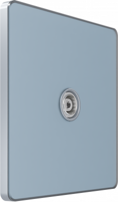 Розетка TV оконечная System Electric Infinity 5-1000MГц, стальное небо FSE001191