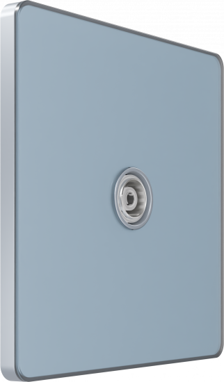 Розетка TV оконечная System Electric Infinity 5-1000MГц, стальное небо FSE001191