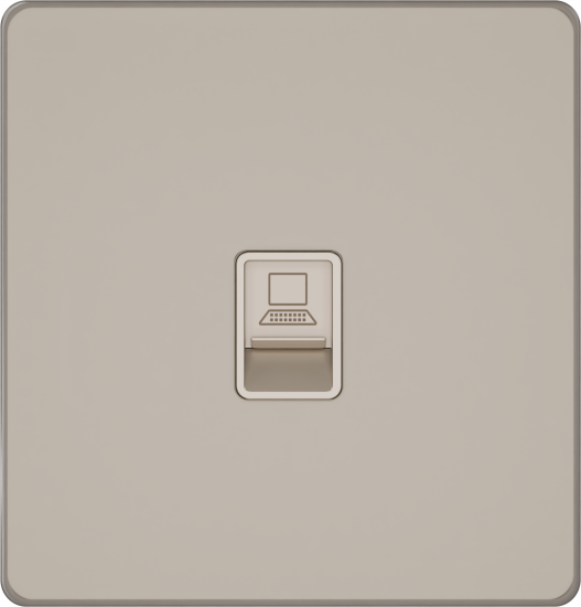 Розетка компьютерная одинарная System Electric Infinity RJ45 6A кат., песчаный берег FSE000586
