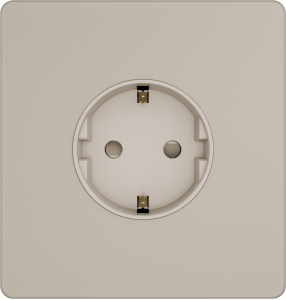 Розетка с заземлением со шторками System Electric Infinity 16А/250В, песчаный берег FSE000545
