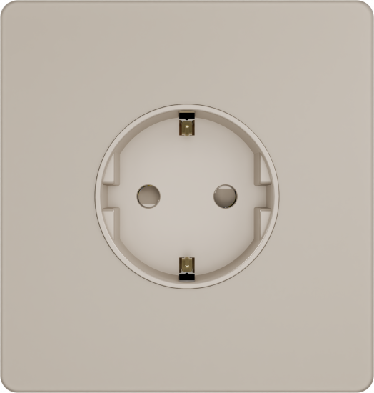 Розетка с заземлением со шторками System Electric Infinity 16А/250В, песчаный берег FSE000545