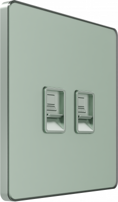 Розетка компьютерная двойная System Electric Infinity RJ45 5 кат., таежное утро FSE000885