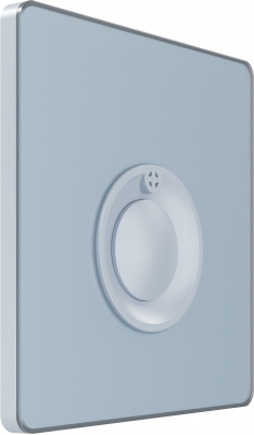Выключатель кнопочный 100Вт с выдержкой времени (230В) System Electric Infinity 10А, стальное небо FSE001168