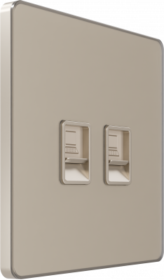 Розетка компьютерная двойная System Electric Infinity RJ45 5 кат., песчаный берег FSE000585