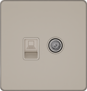 Розетка TV и интернет розетка System Electric Infinity RJ 45, 5 кат., песчаный берег FSE000589