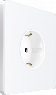 Розетка с заземлением со шторками System Electric Infinity 16А/250В, арктический лед FSE000145