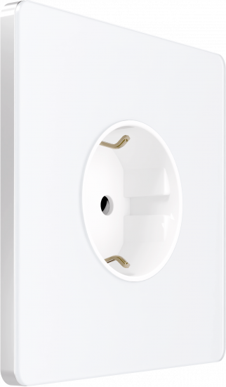 Розетка с заземлением со шторками System Electric Infinity 16А/250В, арктический лед FSE000145