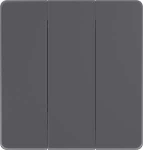 Выключатель-переключатель трехклавишный System Electric Infinity 10А, вулканический пепел FSE000731