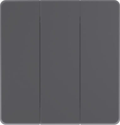 Выключатель-переключатель трехклавишный System Electric Infinity 10А, вулканический пепел FSE000731