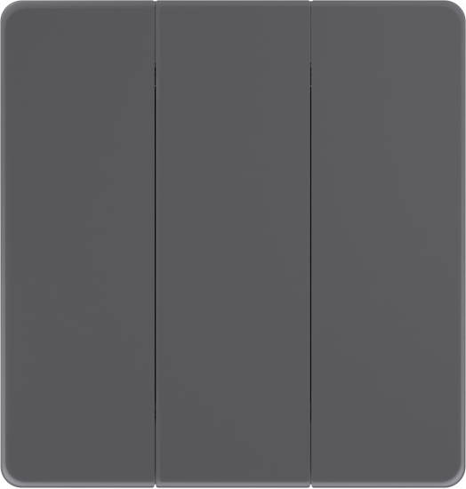 Выключатель-переключатель трехклавишный System Electric Infinity 10А, вулканический пепел FSE000731