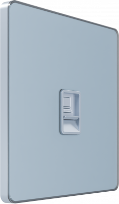 Розетка компьютерная одинарная System Electric Infinity RJ45 5 кат., стальное небо FSE001183