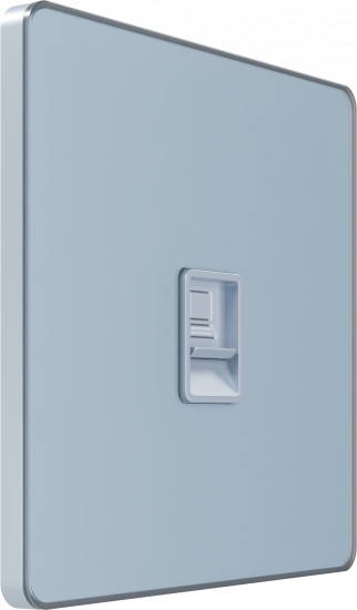 Розетка компьютерная одинарная System Electric Infinity RJ45 5 кат., стальное небо FSE001183