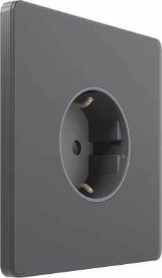 Розетка с заземлением со шторками System Electric Infinity 16А/250В, вулканический пепел FSE000745