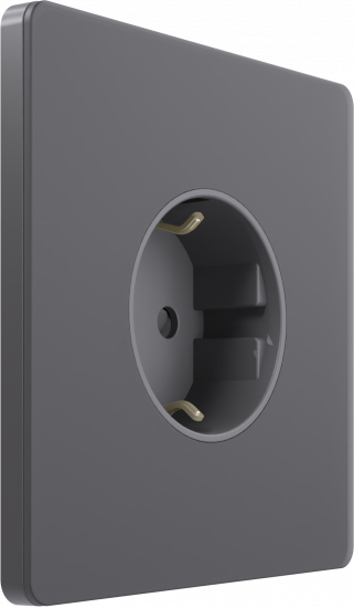 Розетка с заземлением со шторками System Electric Infinity 16А/250В, вулканический пепел FSE000745