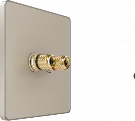 Розетка акустическая двойная System Electric Infinity, песчаный берег FSE000587