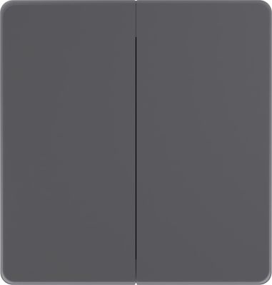 Выключатель-переключатель двухклавишный System Electric Infinity 10А, вулканический пепел FSE000765