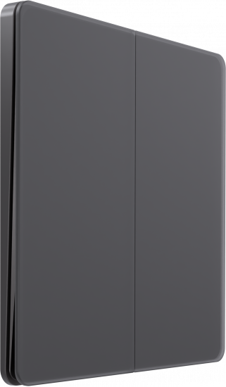 Выключатель-переключатель двухклавишный System Electric Infinity 10А, вулканический пепел FSE000765