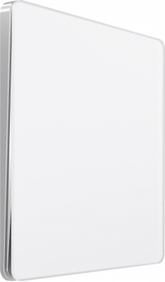 Выключатель одноклавишный кнопочный System Electric Infinity 10А, арктический лед FSE000115