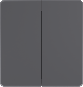 Выключатель-переключатель двухклавишный System Electric Infinity 10А, вулканический пепел FSE000765