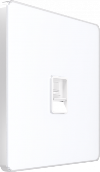 Розетка компьютерная одинарная System Electric Infinity RJ45 6A кат., арктический лед FSE000186