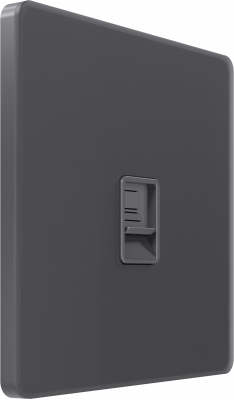 Розетка компьютерная одинарная System Electric Infinity RJ45 5 кат., вулканический пепел FSE000783