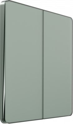Выключатель двухклавишный кнопочный System Electric Infinity 10А, таежное утро FSE000817