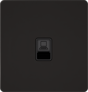 Розетка компьютерная одинарная System Electric Infinity RJ45 5 кат., полярная ночь FSE001083